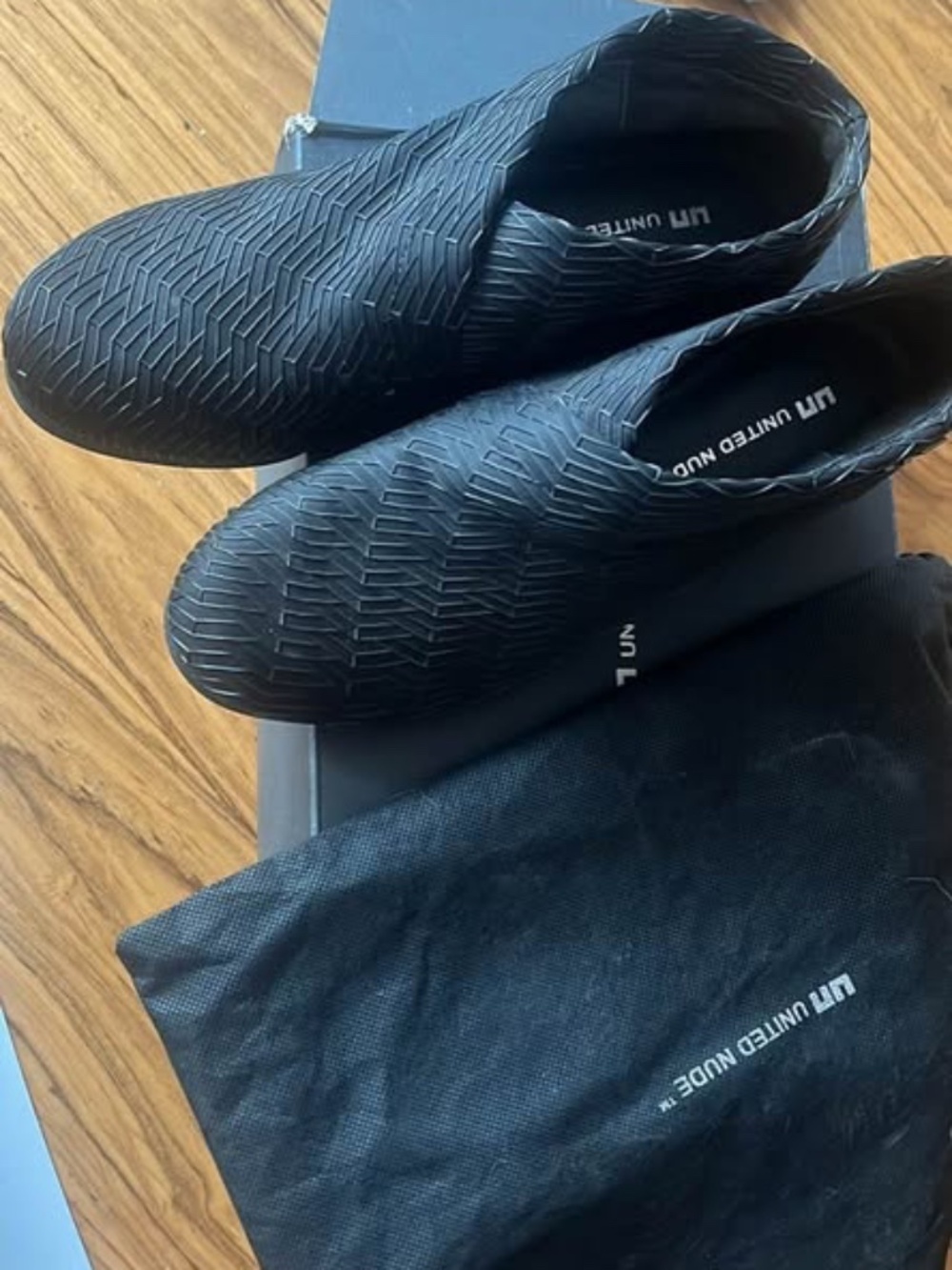 UNITED NUDE Black Textured Ankle Boots size EU 39 / US w 8 / 9